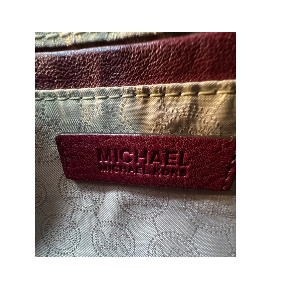 Michael Kors Burgundy Leather Crossbody Bag - Picture 6 of 9